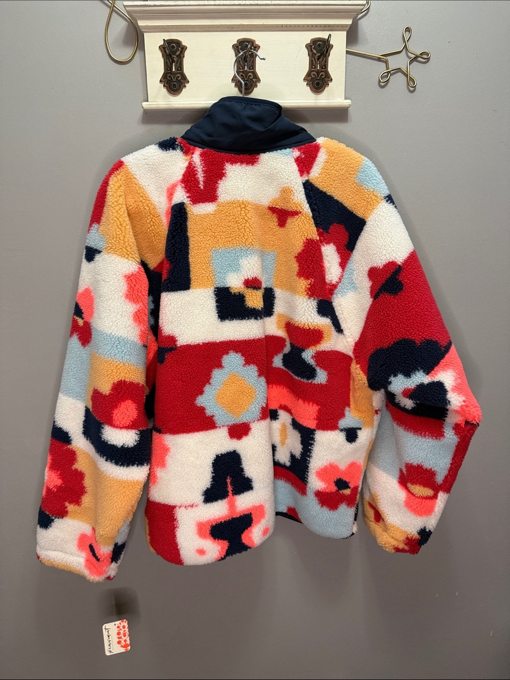 NWT Free People Hit the Slopes Printed Fleece Jacket XL - Picture 4 of 6